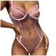 thumbnail image 5 of Gibobby Lencería sexy Ropa de dormir sexy de encaje Nueva liga Lencería de Anillo Ropa interior Pijamas de Íntimos(Rosa, XXL), 5 of 5