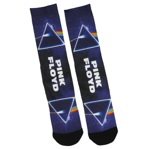 Pink Floyd Adult Dark Side Of The Moon Logo Sublimated Crew Socks 1 Pair