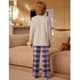 thumbnail image 7 of Arshiner Boys Plaid Pajama Pants Soft Long PJ Bottoms Plaid Lounge Pants for Boys, 7 of 7