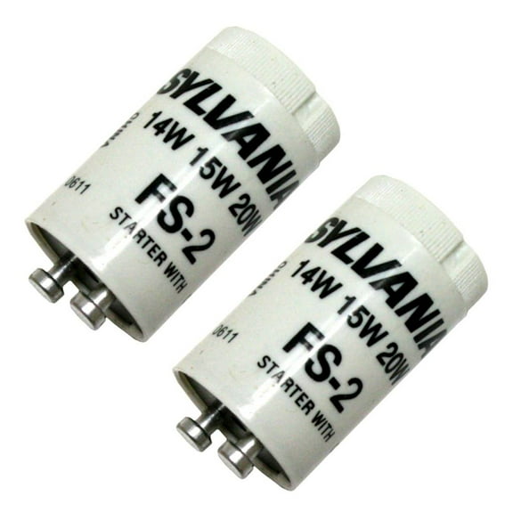 Osram Sylvania Fluorescent Starter, 2 Pack, for F14/F15/F20 Preheat, Automotive Starters
