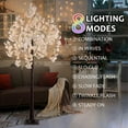 thumbnail image 4 of Cherry Blossom Tree Light, 6ft Lighted Trees for Decoration Inside, 450 LED Lights Cherry Blossom Tree Artificial, Lighted Cherry Blossom Tree for Home Patio Party Festival Christmas Decor Warm White, 4 of 6