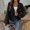 Light Blue, variant on HuaLeiMao Quilted Jackets for Women Lightweight Solid Color Down Jacket Warm Long Sleeve Hooded Coat