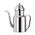 thumbnail image 1 of Botella dispensadora de aceite de acero inoxidable, recipiente para vinagre, recipiente hermético para almacenar aceite. Plata, 1 of 9