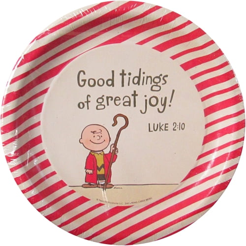 Peanuts Snoopy Christmas Small Paper Plates (8ct)