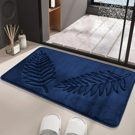 

UNLLLL Memory Cotton Bathroom Floor Mat Bathroom Water Absorbent Non Slip Mat Living Room Bedroom Kitchen Entrance Carpet for Indoor or Outdoor