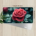 thumbnail image 2 of License Plate, Dewy Red Rose Decorative Front,Personalized Stainless Steel License Plate Cover For Men Women,12.2" X 6.2", 2 of 6