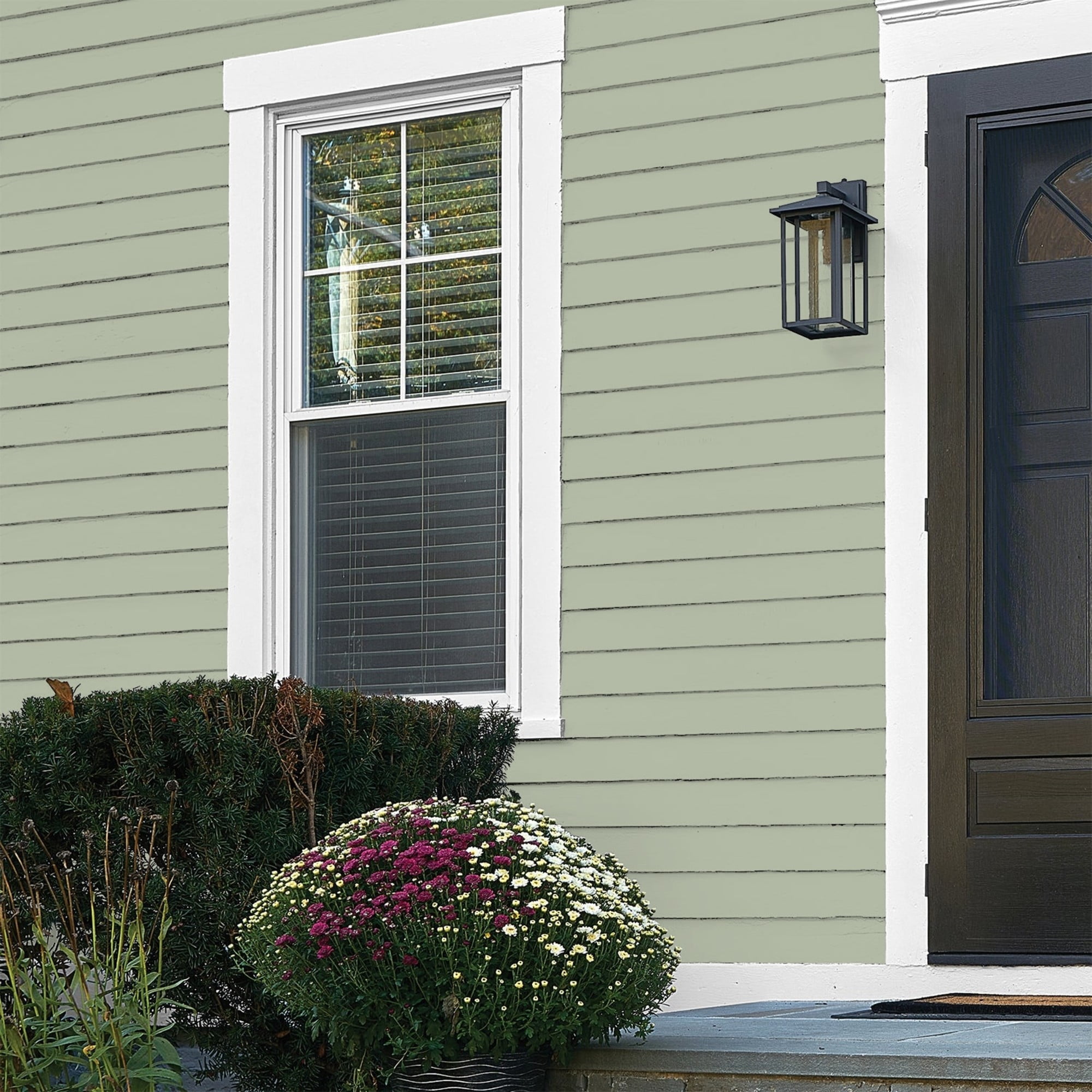 Glidden One Coat Light Sage / Green Flat Exterior Paint with Primer, 5 Gallon