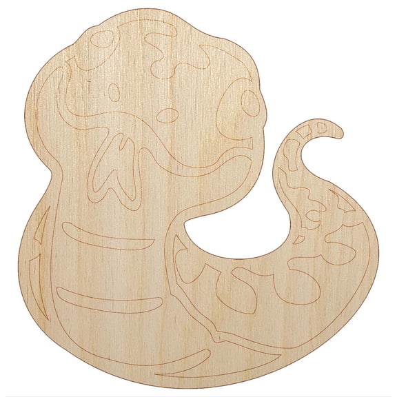 Sassy Snake with Tongue Sticking Out Wood Shape Unfinished Piece Cutout Craft DIY Projects - 4.70 Inch Size - 1/4 Inch Thick