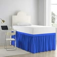 thumbnail image 3 of Dorm Bed Skirt - Extra Long College Dorm Bed Skirt 32" Drop - 100% Microfiber Ruffled Dorm Sized (39" x 80") College Bed Skirts, Elastic Bed Skirt for Easy Fitting - Royal Blue Solid, Twin-XL Size., 3 of 5
