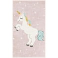 thumbnail image 2 of Unique Loom Whimsy Kids Collection Area Rug - Alicorn (2' 2" x 3' 11" Runner Pink/Black), 2 of 9