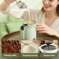 thumbnail image 7 of Electric Coffee Mug, Automatic Magnetic Stirring Cup with Temperature Display, Rechargeable Self Mixing Stainless Steel Tumbler, Portable LCD Auto Blender Gift White, 7 of 7