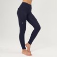 thumbnail image 6 of Rotm Leggings With Pockets Yoga Pants with Pockets High Waisted Flare Leggings Bell Bottom Yoga Dress Pants Seamless Bootcut Pants Navy,XL, 6 of 6