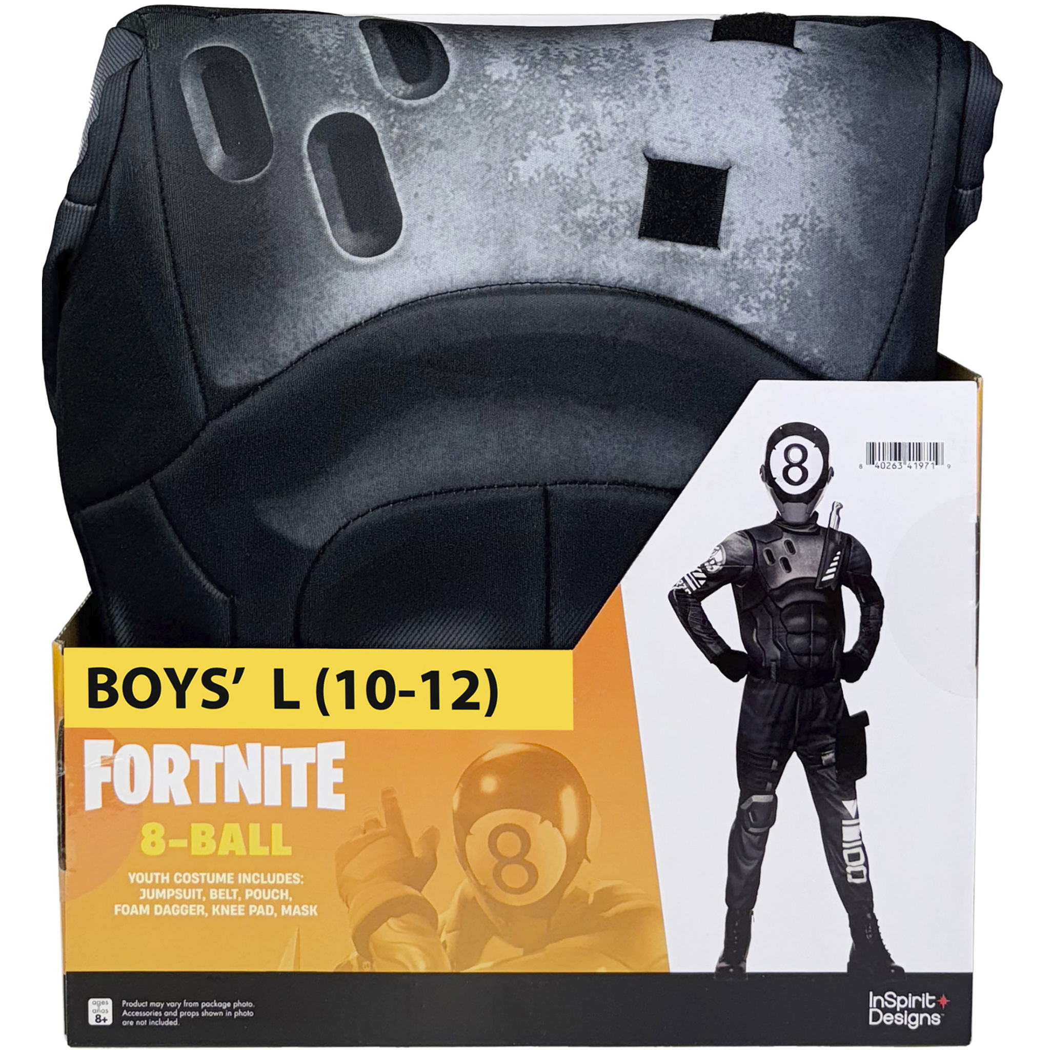 Fortnite 8-Ball Halloween Costume for Children Boys Size L (10/12), by InSpirit Designs
