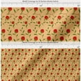 thumbnail image 2 of Soimoi Cotton Cambric Fabric Leaves & Strawberry Fruits Print Fabric by Yard 56 Inch Wide, 2 of 7