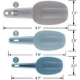 thumbnail image 6 of TiokMc Food Grade Plastic Scoops Set of 3, Multipurpose Ice Scoops for Kitchen Canisters, Flour, Sugar, Coffee Beans, Candy, Cereal, Pet Food, 6 of 8