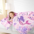 thumbnail image 4 of Castle Fairy Sea Mermaid Full Size Comforter Sets,Bling Glitter Print Bedding Sets, 4 of 8