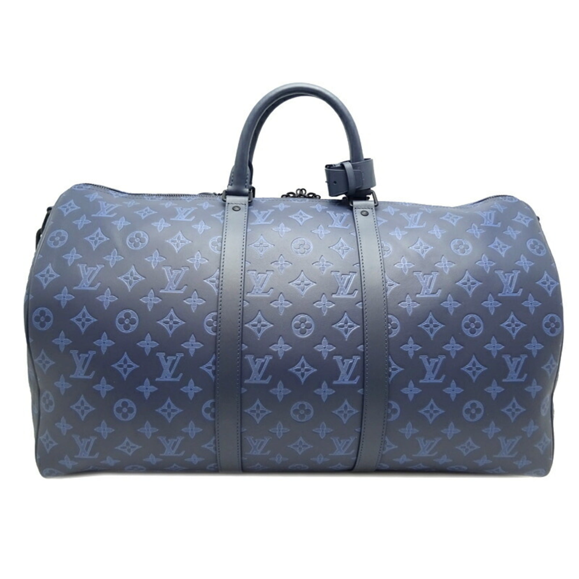 LOUIS VUITTON LV Keepall Bandouliere 50 Used Boston Bag Gray Ombre