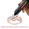 thumbnail image 6 of 1 Carat Round Cut Lab Created Moissanite Diamond Engagement Rings for Women 14K Rose Gold Plated Silver Ring Twisting Moissanite Rings-10, 6 of 6
