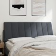 thumbnail image 1 of vidaXL Coussin de Tête de Lit Gris Foncé 137 cm Velours, 1 of 5