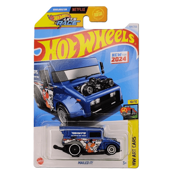 Hot Wheels Mailed It! 164/250 Blue HW Art Cars 10/10