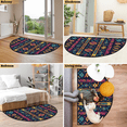 thumbnail image 7 of CURLYOOT Ethnic Geometric Half Round Door Mat, Indoor Outdoor Entrance Rug, Colorful Semi Circular Area Rug, Non Slip Washable Absorbent Doormat, Laundry Room Rug 24'' x 36'', 7 of 7