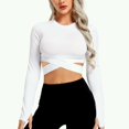 thumbnail image 2 of Hauts Courts pour Femmes, Manches Longues, Yoga, Course, pour Gym, 2 of 6