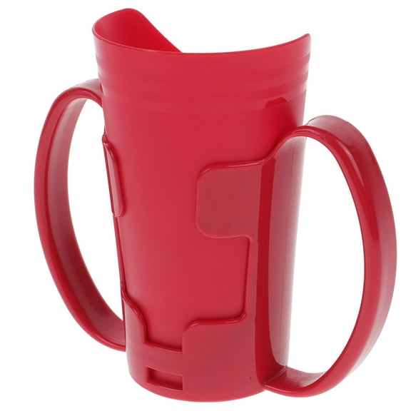 OUNONA  Disabled Patient Cups Handled Dysphagia Elderly Spill Proof Travel Toddler Red