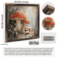 thumbnail image 3 of 2D Flat, Whimsical Fox & Mushroom Forest Wall Art Decor for Bedroom Living Room Nursery, 8x8 Inch Decorative Signs & Plaques, Cute Woodland Animal Fantasy Artwork Gift for Family Friends Childre, 3 of 9