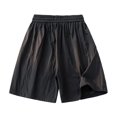 thumbnail image 4 of Mens Hiking Cargo Shorts Casual Shorts Summer Elastic Waist Loose Straight Leg Five Pants for Big Size, 4 of 4