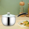 thumbnail image 6 of kowaku Saucepan with Glass Lid with Handles Cookware Soup Pots Small Milk Pot Sauce Pan for Camping Home Restaurant Noodles Stovetop 18cmx9.5cm, 6 of 9