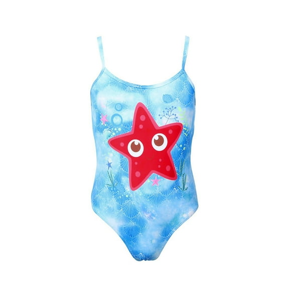 adviicd Girls One Piece Swimsuits Girls' Beach Girl Sport Cut-Out One Piece Swimsuit (Blue,11-12 Years)