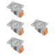 thumbnail image 1 of 4 piezas Mini ruedas giratorias para muebles Ruedas lineales Juego de ruedas pequeñas de goma bajas Naranja, 1 of 9