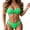 Green, variant on EliteGoogv Bandeau Bikini Sets For Women High Waisted Strapless Two Piece Swimsuit Summer Beach Pool Swimwear White