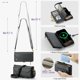 thumbnail image 4 of Cartera cruzada para iPhone Air 【Bloqueo RFID】con ranura para billetes y cremallera para 10 tarjetas, correa de hombro magnética de cuero PU suave para iPhone Air Wallet Case para mujer, 4 of 10