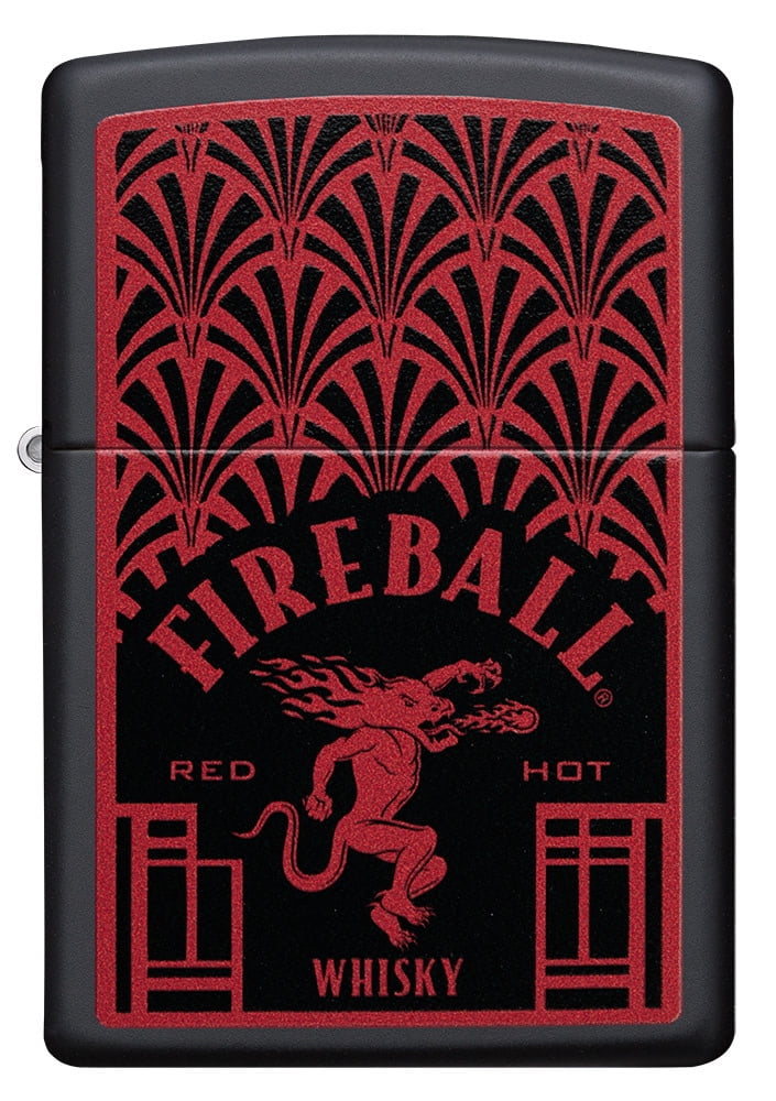 Zippo Fireball Dragon Black Matte Pocket Lighter
