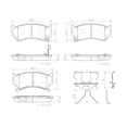 thumbnail image 2 of Brembo Brake Pad P56026N NAO; FMSI Number D1138-8249; Ceramic; Set Of 4; With Hardware, 2 of 2