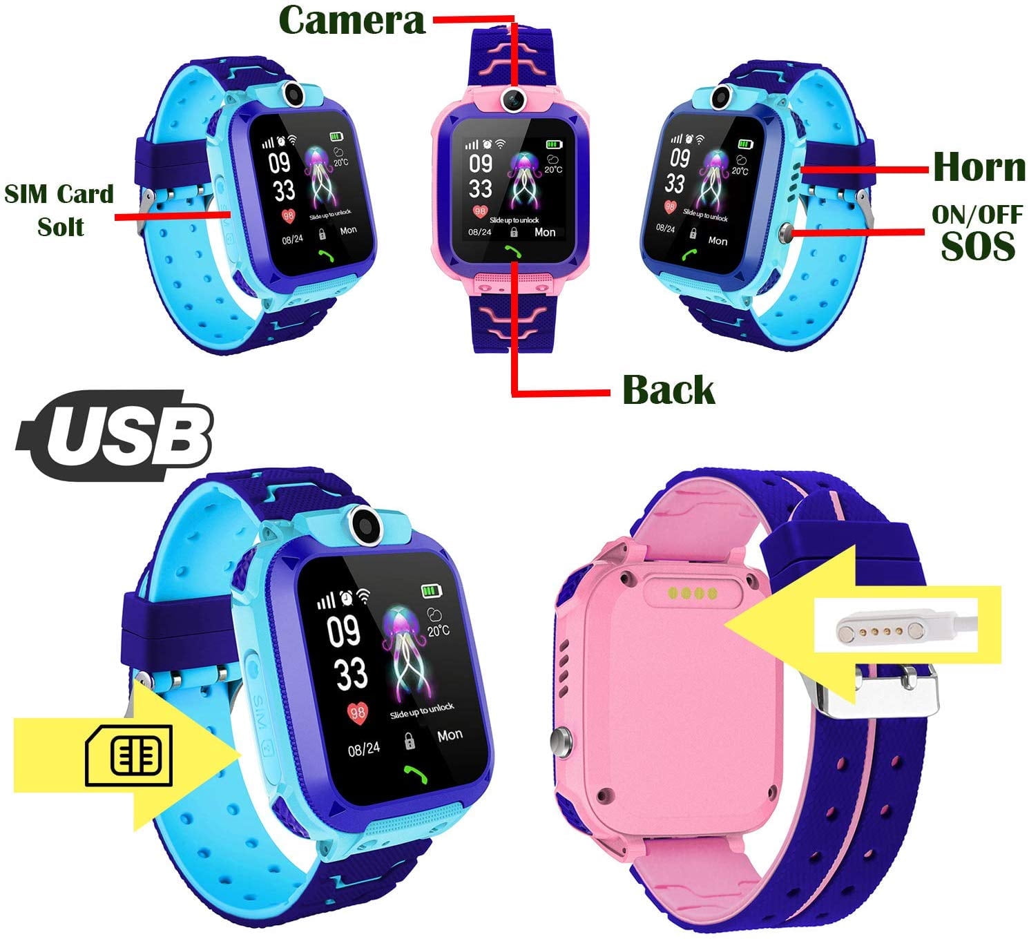Lnkoo (GPS) + Cellular 39 mm Pink Case with Pink Band