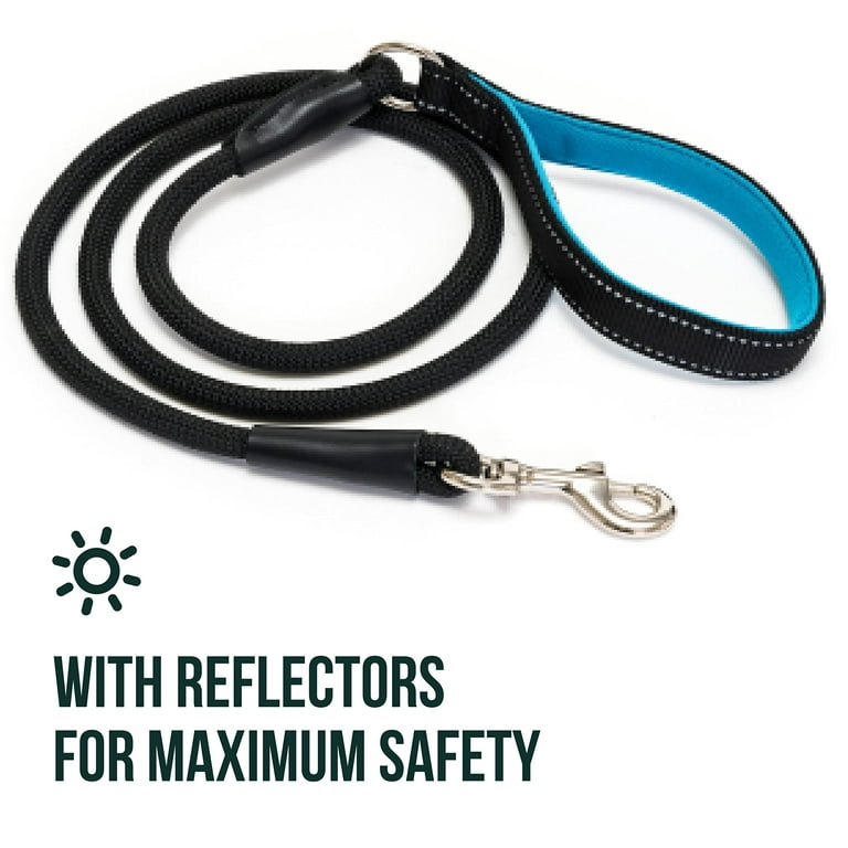 Robust Rope Dog Leash With Padded Handle Reflective Hand