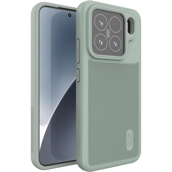 TUDIA MergeGrip Xiaomi 15 5G Case 2025 Military Grade Dual Layer Cover - Green Lily