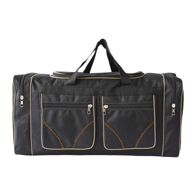 Bolsa de viaje tipo lona, bolsa de equipaje para mujer y hombre, bolsa de almacenamiento para acampar Negro