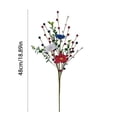 thumbnail image 5 of XGFHYJEH Patriotic Artificial Flowers Red White and Blue Flowers 4th of July Flowers Silk Flowers Arrangement for Memorial Day Independence Day Home Party Centerpiece Vase Decor, 5 of 5