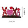 thumbnail image 2 of Valentine's Day Tiered Tray Decor Decoration Inspired Holiday Decor, Wooden Love Word Sign for Shelf, Mantel, Tabletop, Romantic Home Accent Gift,A, 2 of 4