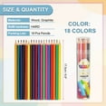 thumbnail image 2 of Uxcell 18 Colors Coloring Pencils Set, Erasable Colored Pencils Coloring Drawing Pencil for Sketching Blending DIY Crafts, 2 of 5