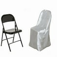 thumbnail image 2 of BalsaCircle Satin Folding Chair Cover Wedding Catering Party White, 2 of 3