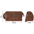 thumbnail image 3 of Kit de aseo de viaje Rustic Town para hombre, piel marrón, 3 of 6
