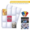thumbnail image 3 of Protector De Página De 9 Bolsillos Paquete De 400 Fundas Para Tarjetas Comerciales Hojas Para Tarjetas De Béisbol Para Carpeta De 3 Anillas Para Skylanders Tarjetas De Juego De Cupones Mtg Tarjetas Co, 3 of 5