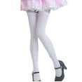thumbnail image 1 of YUTK Bas Résille pour Femmes - Femmes Filles Bas de Noël Unis Jusqu'aux Genoux Bas en Soie - Blanc Taille Unique, 1 of 3