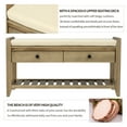 thumbnail image 5 of Harper & Bright Designs Shoe Rack with Cushioned Seat and Drawers, Multipurpose Entryway Storage Bench, Gray Wash, 5 of 8