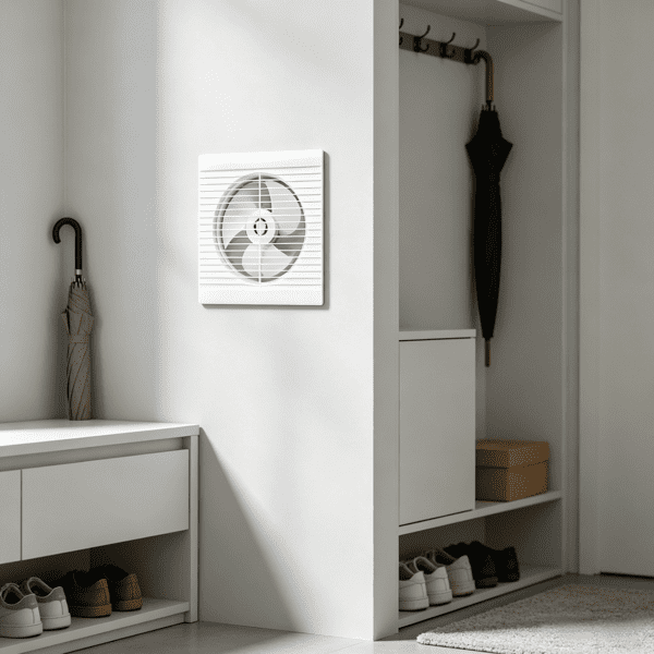 6 Inch Through-Wall Exhaust Fan, 110 CFM AC Motor, Quiet Ventilation with Easy Installation, for Bathroom, Garage & Laundry Room