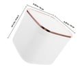 thumbnail image 2 of DEEPCRAFF Waste Container for Table in White with Flip Lid Design for Home Users 1Pack, 2 of 8